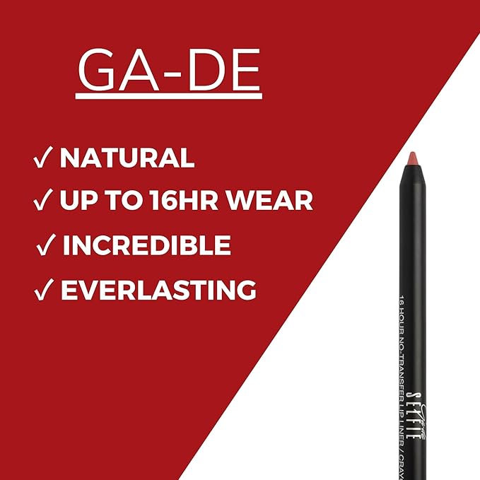 GA-DE Selfie 16 Hours Lip Liner, 857 - Long-Lasting, Transfer-Resistant Lip Liner Pencil - Lightweight, Creamy Soft Texture, High-Pigmented - 0.02 oz