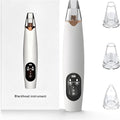 Facial Pore Blackhead Remover Vacuum - Facial Pore Cleaner with 3 Adjustable Suction Levels, 3 Probes, USB Charging Interface - Blackhead Extractor Tools for Women & Men (White)