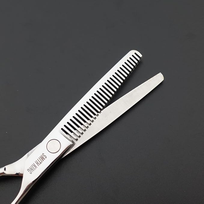 6.0 Inches Professional hair cutting thinning scissors set with razor (Silver)