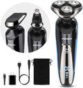 Electric Razor for Men - Rechargeable Electric Shaver for Men, Waterproof Wet Dry Cordless Razor with Nose Hair Trimmer and Sideburns Trimmer