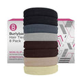 Burlybands Large Hair Ties for Thick, Heavy or Curly Hair - Non-Slip, Non-Damage, Seamless Women's Ponytail Scrunchies - Multi Color Pack