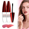 2 PCS Lip Gloss Color Peel Off Lip Stain, Long Lasting Lipstain Peel Off, Charming Lipstick Transfer Proof No Stick Cup (01-Rose Red and 02-Grapefruit Color)