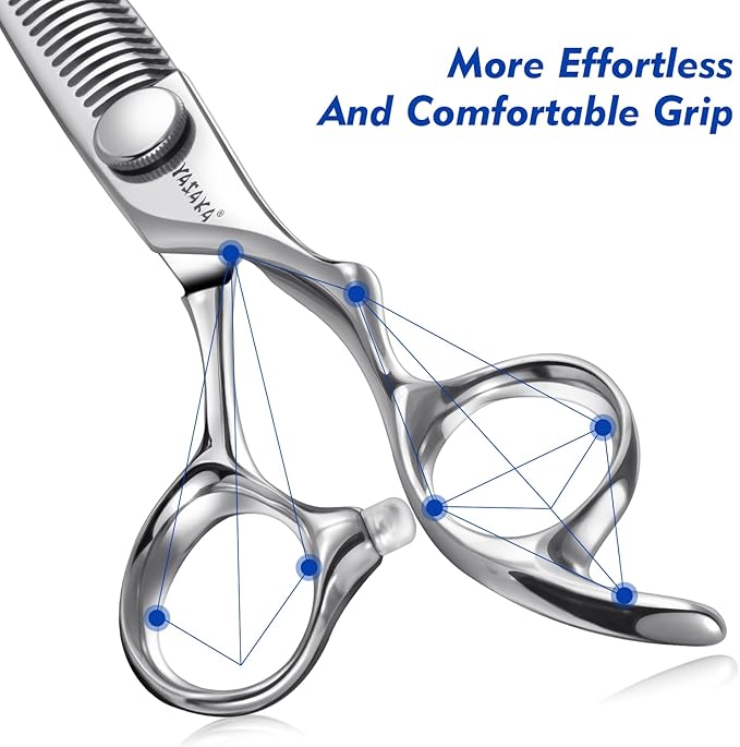 Professional Thinning Shears for Hair Cutting with Ultra Sharp Convex Blade, Cobalt Alloy Stainless Steel for Barber Haircut Scissors Teeth Shears Texturizing Scissors for Men Women Salon Home Use