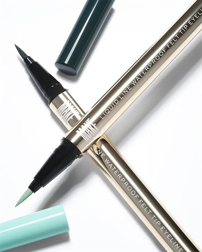 MAKE Beauty Liquid Line Waterproof Liquid Eyeliner Pen. Smudge-Proof Felt Tip for Precise Application of Lines, Wings, and Graphics. Long Lasting Eye Liner - Shade, Horizon Line