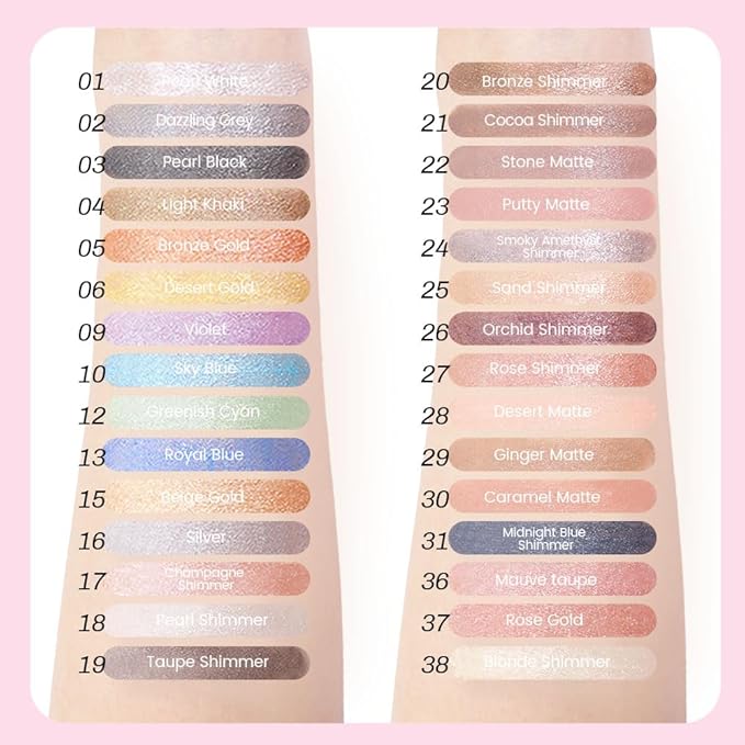 evpct 2Pcs Cream Eye Shadow Brightener Sticks Set for Eyes Waterproof, Light Khaki & Bronze Shimmer Cream Eyeshadow Applicator Stick Long Lasting Pigmented Eye Makeup sombras en crema para ojos 4+20