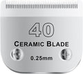 40# Detachable Pet Dog Grooming Clipper Ceramic Blade,Compatible with Andis Size 40 Cut Length 1/100"(0.25mm),Compatible with andis/wahl/Oster Dog Clippers 1PCS