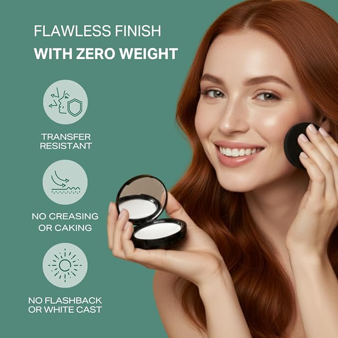 Y'OUR HD-Perfect Matte Pressed Powder | Soft Focus & No Flashback Finishing for All-Day Oil Control | Blurs Pores & Fine Lines | Talc-Free, Translucent for All Skin Tones