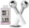 Ice Globes for Face & Eyes, Unbreakable Stainless Steel Cool Massagers for Skincare Routines, Multifunctional Cold Roller Cooling Globes for Puffiness, Sagging Skin, Fine Lines, and Facial Relaxation