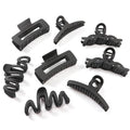 Matte Non-Slip Large Hair Clips for Women 8PCS (All Black), Durable Claw Clips for Women/Girls | Gift-Ready Neutral Hair Accessories for Daily & Special Occasions