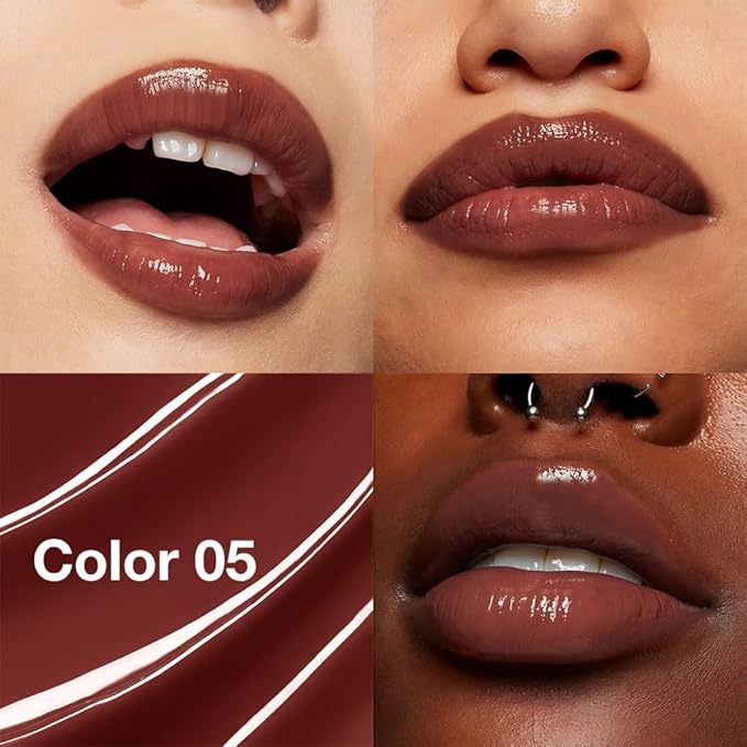 Rich Chocolate Brown Tinted Lip Balm, Hydrating Sheer Soft Matte Finish Lipstick for Women, Creamy Natural Color Lip Tint Balm Lightweight And Non-greasy Long Lasting Waterproof for Dry Lips 05#