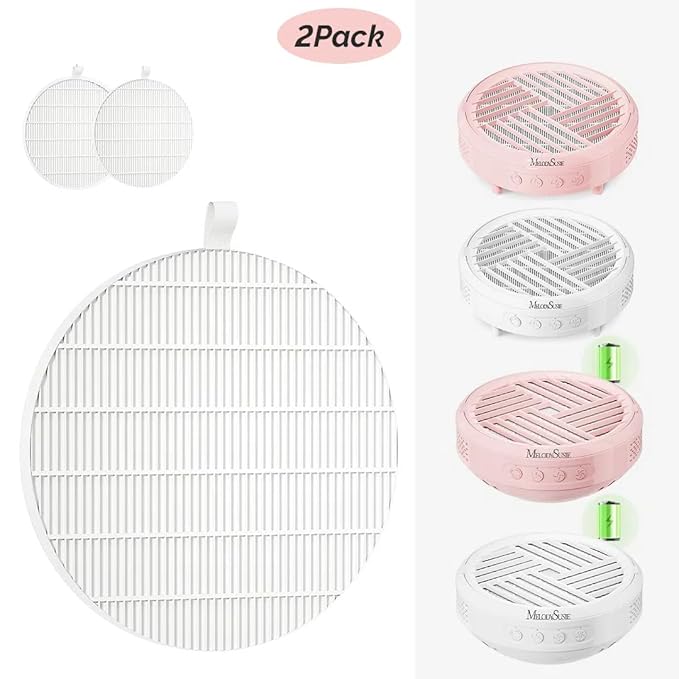 MelodySusie SProR Nail Dust Collector Replacement Filter,2 Pack Reusable Dust Filter for MelodySusie SProR Nail Dust Vacuum Fan Collector Extractor Electric Dust Suction Machine