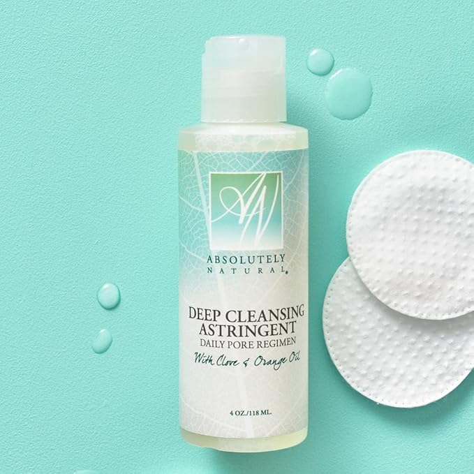 Absolutely Natural - Deep Cleansing Face Astringent Helps with Oily Skin & Acne Face Wash with Clove and Orange Oil Made in The U.S.