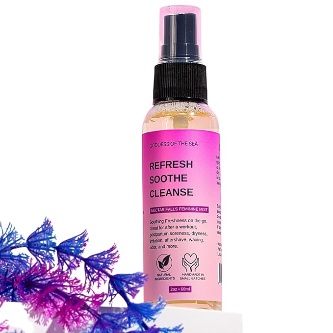 Nectar Falls Feminine Mist – Natural Odor Control Spray | Refreshing, pH-Balanced Intimate Mist for Daily Freshness | Vegan, Soothing, Alcohol-Free with Aloe & Botanical Extracts