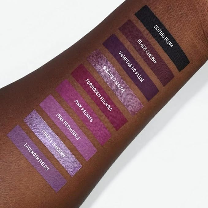 Aromi Sugared Mauve Metallic Liquid Lipstick, Purple Pink Lip Color with Shimmery Finish, Raspberry Mulberry Lipstick, Long-Lasting (Sugared Mauve)