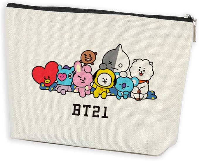 Korean Group Army Musical Makeup Bag Music Team Army Members Fans Gift Musical Merchandise Gift for Women Girl Korean Drama Fan Gift South Korea Fashion for South Korean Music Groups Fans Gifts