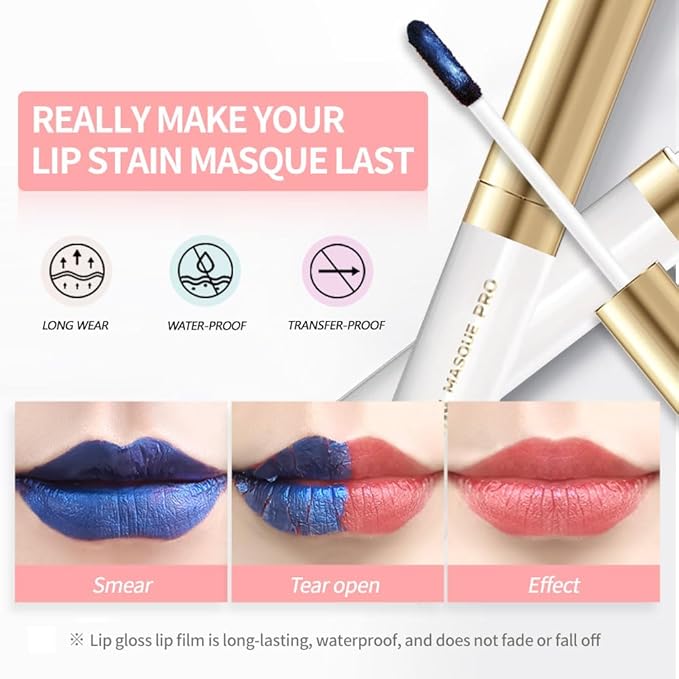 Lip Liner - Peel Off Lip Stain | Long Lasting Matte Lip Tattoo | Transfer Proof, Hydrating Formula with Hyaluronic Acid & Vitamin E | Vegan & Cruelty-Free | Ideal for All Skin Types(1+4# 2PCS)