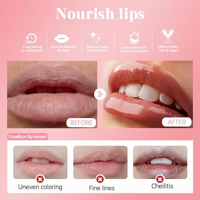 Nourishing Lip Oil, Deep Moisturizing Lip Balm Liquid, Non-Sticky High Shine Lip Gloss, Hydrating Lip Tint for Soft, Smooth, Healthy-Looking Lips, Lightweight Glossy Lip Care for Daily Use-2#