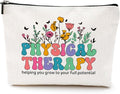 Physical Therapy Gifts Physical Therapist Gifts Makeup Bag Occupational Therapy Gifts Inspirational Retro Flower PT Gifts Office Cosmetic Bag for Women Therapist Birthday Christmas Appreciation Gifts