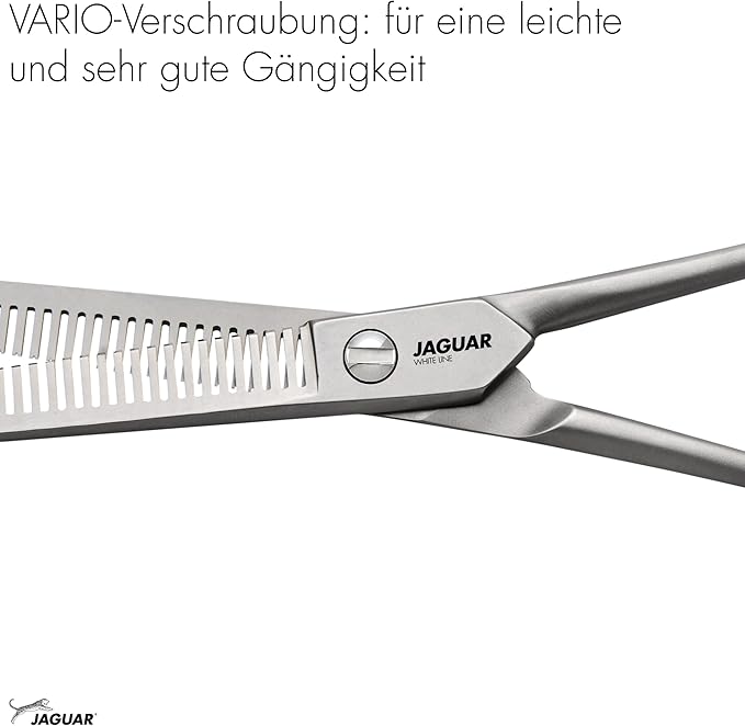 Jaguar Satin 30/30 Thinning and Texturizing Scissors, Right Handed Haircutting Shears, 6.0 Inch