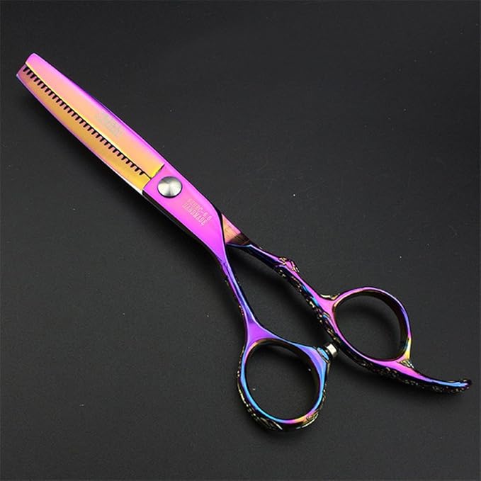 6-Inch Left Handed Hairdresser Hairdresser Scissors Set (6 inches, 2 Pieces-C)