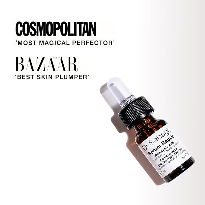 Dr Sebagh Serum Repair (0.17 fl oz) - Award-Winning Hyaluronic Acid Facial Hydrator - Anti Aging & Wrinkle - Skin Moisturizing & Repairing Formula - Collagen Boosting Youthful Glow For Women & Men