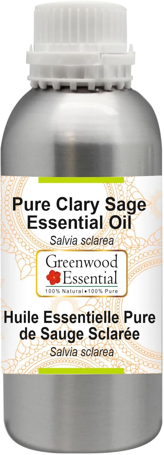 Greenwood Essential Pure Clary Sage Essential Oil (Salvia sclarea) Steam Distilled 300ml (10 oz)