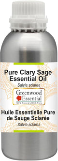 Greenwood Essential Pure Clary Sage Essential Oil (Salvia sclarea) Steam Distilled 300ml (10 oz)