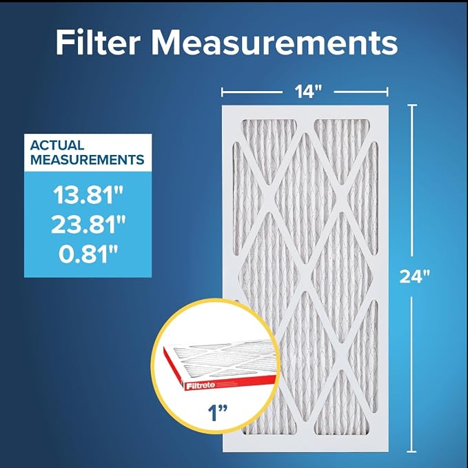 Filtrete 14x24x1 AC Furnace Air Filter, MERV 11, MPR 1000, Micro Allergen - Image 2