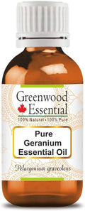 Greenwood Essential Pure Geranium Essential Oil (Pelargonium graveolens Steam Distilled 5ml (0.16 oz)