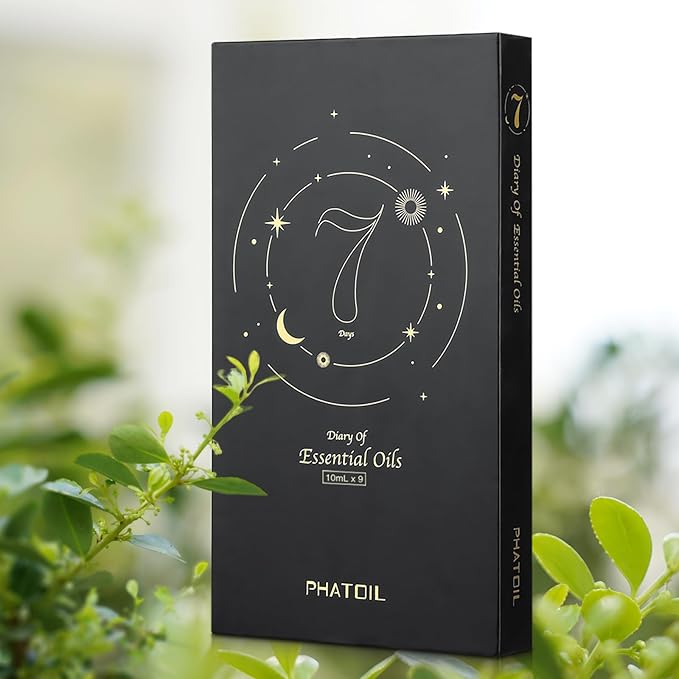 PHATOIL 9PCS Premium Essential Oil Set - 10ML/0.33FL.OZ Fragrance Oils for Diffusers DIY Candle Soap Making, Long Lasting Scents, Ideal Gift Set for Friends and Families
