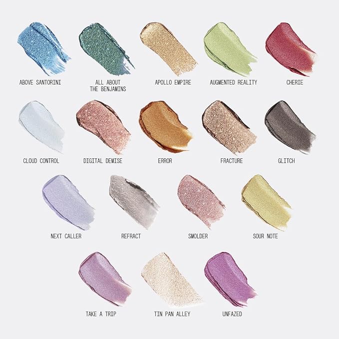 aboutface Fractal Glitter Eye Paint Glitch– Smudge-Proof, Long-Lasting Liquid Eyeshadow – Intense Sparkle with Mousse Texture – Vegan, Cruelty-Free – 0.13oz (Asphalt With Sparkle)