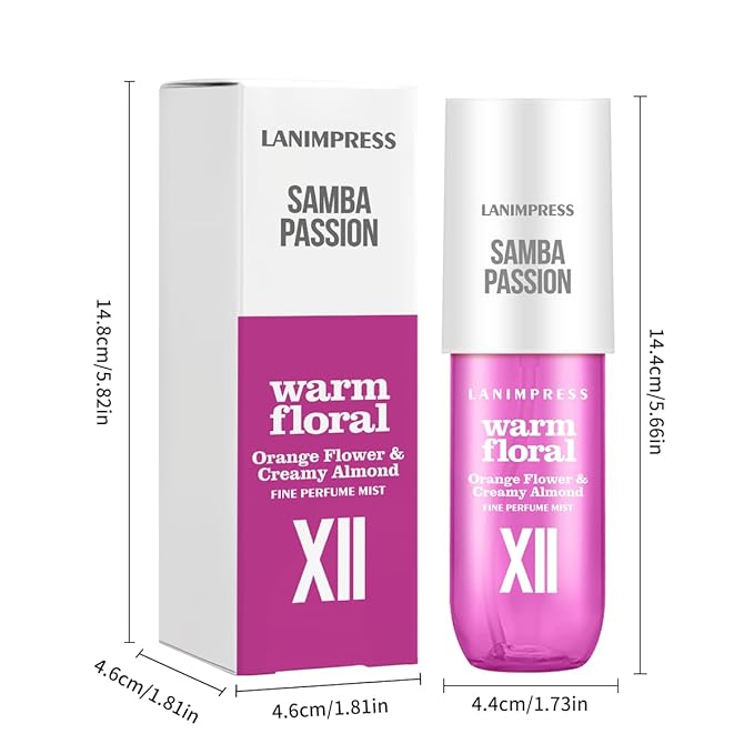 Perfume - No.12，Body Spray For Women（Eau De Perfum） Hair & Body Fragrance Mist -（Orange Flower +Creamy Almond ） Perfumes For Women（3 fl oz）