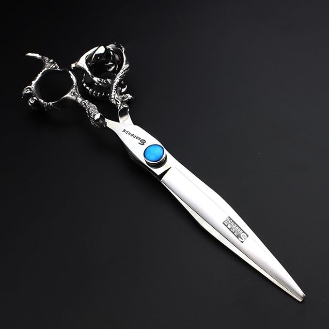 Professional Japanese Hair Scissors - 440C Stainless Steel/Rose Razor Edge (7 Inch Flat-B)