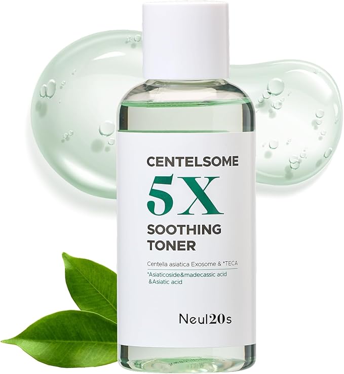 Centelsome 5X Soothing Toner 6.76 fl oz/200ml | Hydrating & Calming Korean Facial Toner with Green Tea, Centella Asiatica & Exosomes | Supports Sensitive, Dry & Acne-Prone Skin