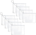 8 Pack Mini Zipper Mesh Makeup Bags, Nylon Cosmetic Bags Toiletry Purse Travel Organizer Bags Inside Bag for Office Travel Organization (White, XS)