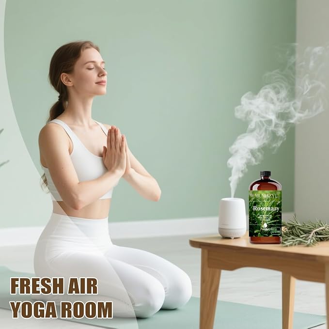 Rosemary Essential Oil, Rosemary Oil 16 Fl Oz 480ML for Diffuser Humidifier Yoga Cleaning DIY Candle Soap Making Essential Oils