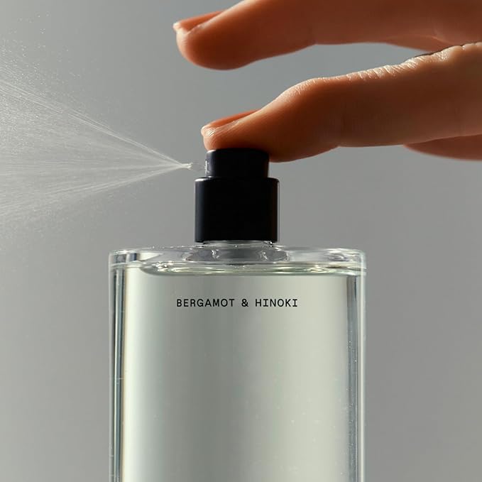 Salt & Stone Body Mist, Bergamot & Hinoki Scent, Skincare Infused Perfume Hair & Body Spray for Women and Men, Hydrating Fragrance with Glycerin and Red Algae, Vegan, Cruelty Free, 3.4 fl oz