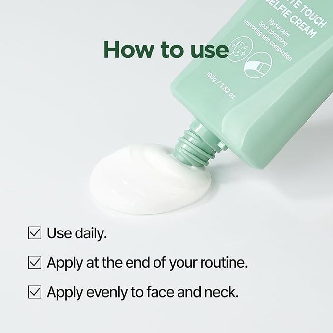 PONGDANG White Touch Selfie Cream 3.52 oz (100g) | Lightweight Tone-Up Moisturizer | Hydrating & Redness-Soothing Formula | For Dry, Sensitive & Combination Skin | Korean Skin Care