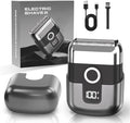 Electric Foil Shavers for Men: Mini Electric Razor, Foil Shaver for Face, IPX7 Waterproof Wet Dry Cordless Razor with 3 Floating Blades, LED Display for Travel & Home, USB Type C