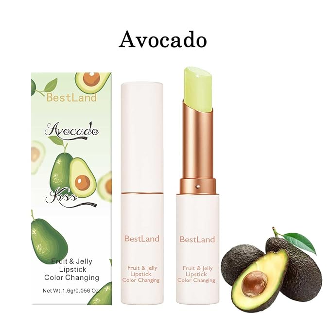 3 Pcs/Set Avocado, Grape & Blueberry Jelly Lipstick Set, Color Changing Lip And Cheek Stain | PH-Activated Temperature Reactive Moisturizing Lipstick for Dry & Mature Lips, Hydrating Long-Lasting Lip
