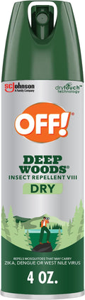 OFF! Deep Woods Insect Repellent Aerosol, Dry, Non-Greasy Formula, Bug Spray with Long Lasting Protection from Mosquitoes, 4 oz