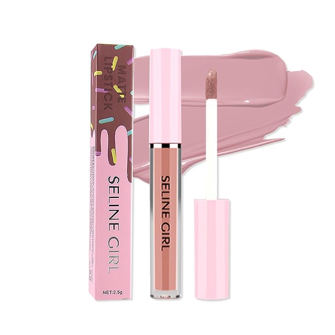 Matte Lip Gloss, Lip Gloss Silky Smooth Finish, Lipgloss Makeup Colorful and Creamy Texture, Lipstick for Every Occasion, Lip Oil Moisturizing and Hydrated #05