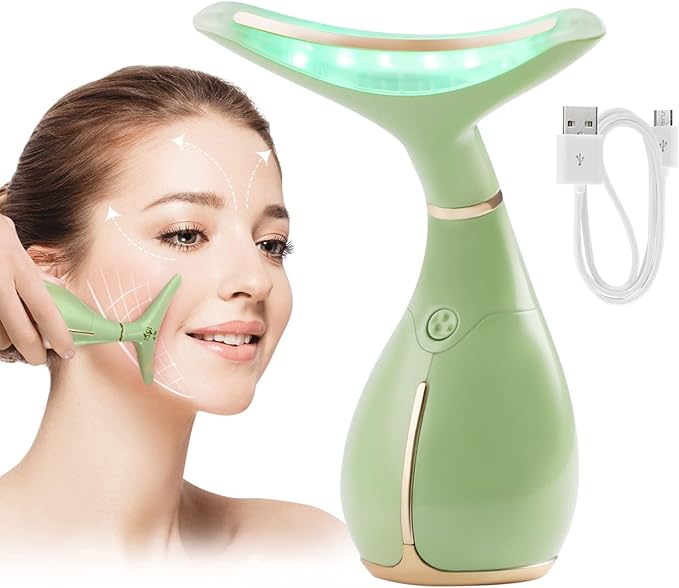 Ms.W Red Light Facial Massager, Skin Care Tools for Face and Neck Beauty Device, Electric Facial Massage Tool with Heating and 3 Massage Modes