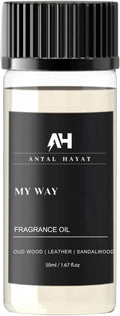 My Way Essential Oil Scent 50ml - Antal Hayat Diffuser Oil - Home Luxury Scents - Lemon, Comforting Sandalwood, Warm Cedarwood & Pretty Iris - Diffuser Oil Blends for Aromatherapy