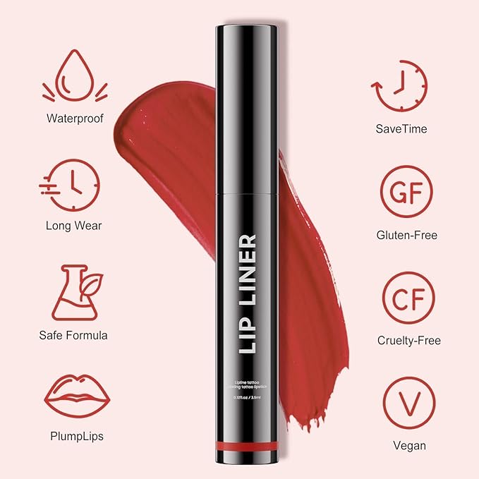 Lip Stain - Peel Off Lip Stain, Lip Liner Long-Lasting Moisturizing, Waterproof Nourishing Lip Tint with Matte Finish for Natural Lip Color for All Skin Tones (Nude)