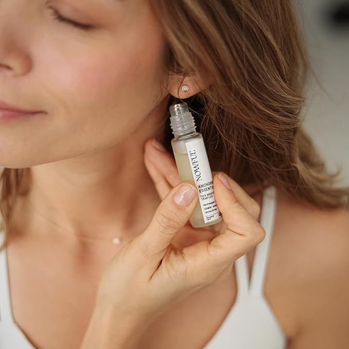 Anchoring Essential Oil Roll-On for Focus, Energy & Stress Relief - Awaken Senses with Pure Peppermint, Eucalyptus, Lemon & Rosemary Essential Oil Blend | Amplify Mood and Mental Clarity - 10ml