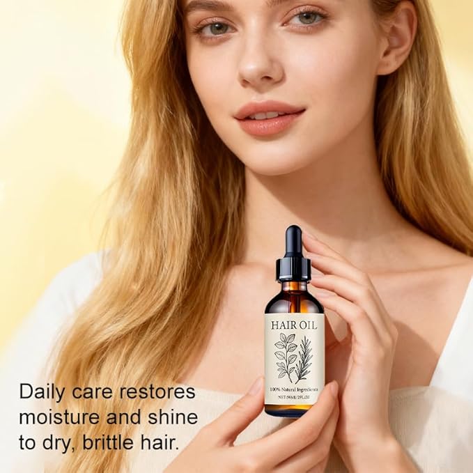 Organic Hair Growth Oil with Herbal Infusion, Natural Scalp Treatment for Thinning Hair & Edges, Nourishing Botanical Oil for Dry Scalp, All Hair Types (01)
