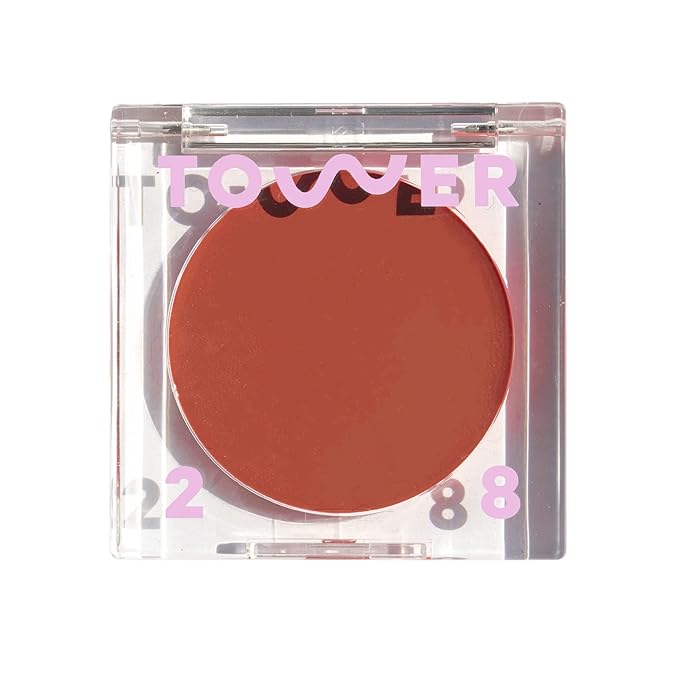 Tower 28 Beauty BeachPlease Cream Blush for Cheeks and Lips - Multi-Purpose Lip and Cheek Tint in Orange Blush - for Sensitive Skin – Color POWER HOUR, Luminous Finish