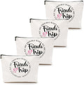 4PCS Girls Trip Gifts Girls Friends Trip Makeup Bag Girl Weekend Gifts Summer Gift Cosmetic Bag Toiletry Bag Weekender Bags for Women Daughter Best Friend Friendship Bachelorette Party Birthday