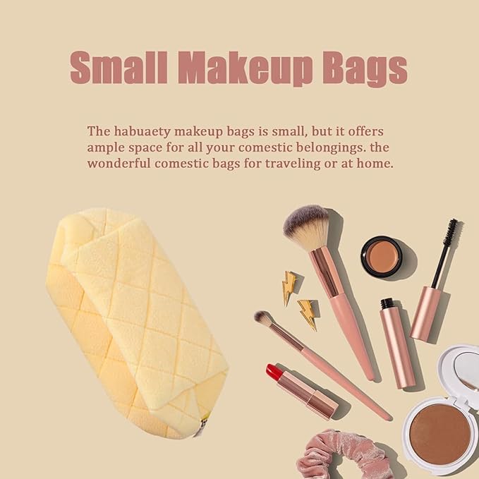 Makeup Bag Small Cosmetic Bags for Purse Women Girls Y2k Checkered Simple Make Up Pouch